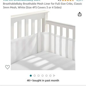 Mesh crib liner